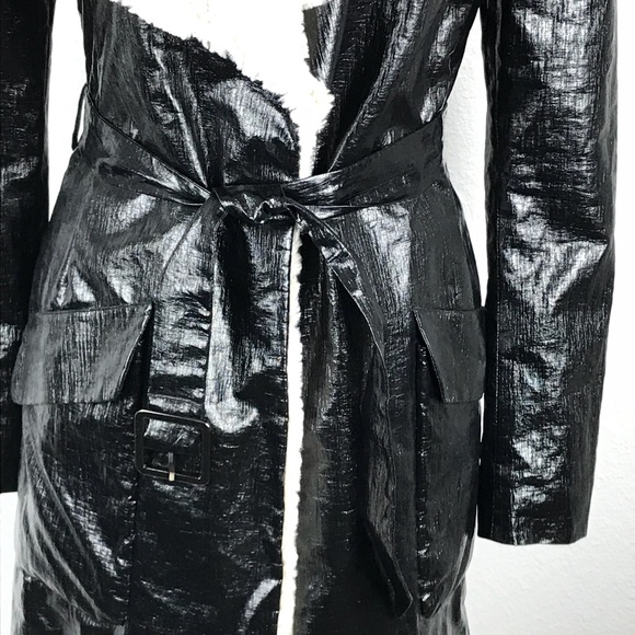 L'Agence Black Fully Lined Side Pocket Belted Coat - Picture 3 of 8